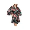 Déshabillé Kimono En Satin Fiorella IMPRIME -Lingerie Sipp deshabille kimono en satin fiorella imprime