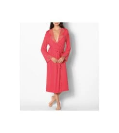Coemi Allure Coral Crush – Déshabillé Long en MicroModal et Dentelle Florale