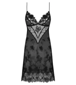 Nuisette Baby Doll Noir En Tulle Brodé Désir Et Volupté