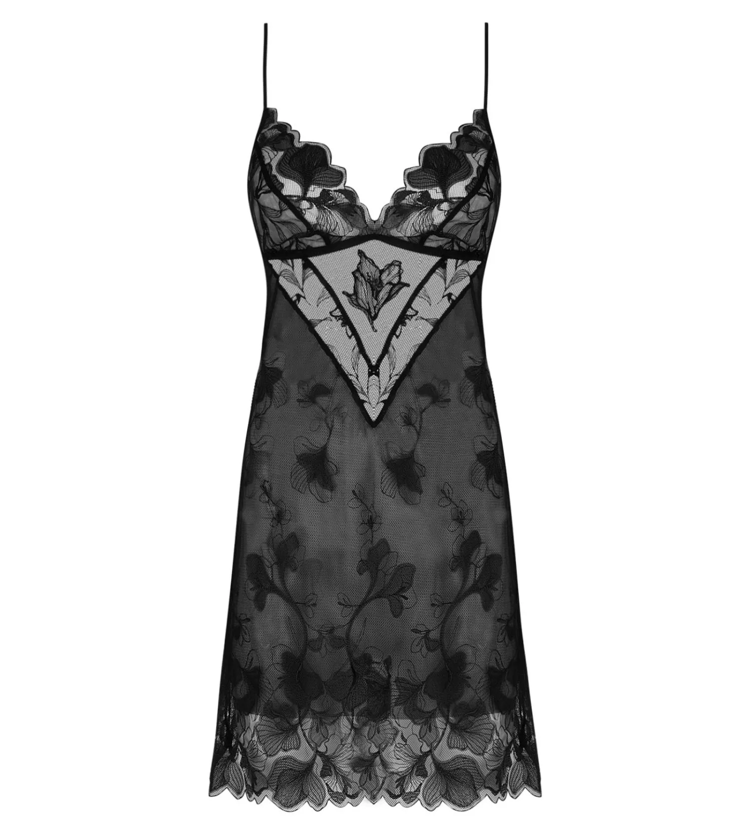 Nuisette Baby Doll Noir En Tulle Brodé Désir Et Volupté 3 Nuisette Baby Doll Noir En Tulle Brodé Désir Et Volupté