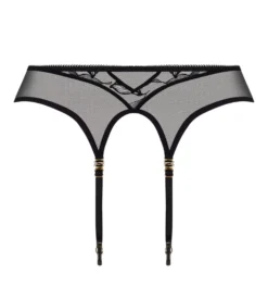 Porte Jarretelles Noir En Tulle Brodé Désir Et Volupté -Lingerie Sipp desir et volupte porte jarretelles noir 1