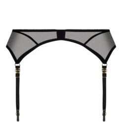 Porte Jarretelles Noir En Tulle Brodé Désir Et Volupté -Lingerie Sipp desir et volupte porte jarretelles noir 3