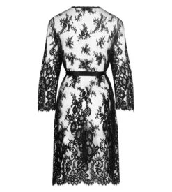 Lise Charmel Déshabillé Désirs de Venise Noir – Nuisette de Luxe en Dentelle Leavers et Soie -Lingerie Sipp desirs de venise deshabille noir 6