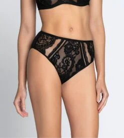 Culotte Haute Désirs De Venise Noir -Lingerie Sipp desirs de venise slip haut noir 6