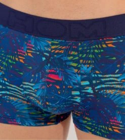 Boxer HOM Dreamland Bleu Marine – Sous-vêtement Homme Imprimé Floral en Polyamide -Lingerie Sipp dreamland boxer h bleu 2