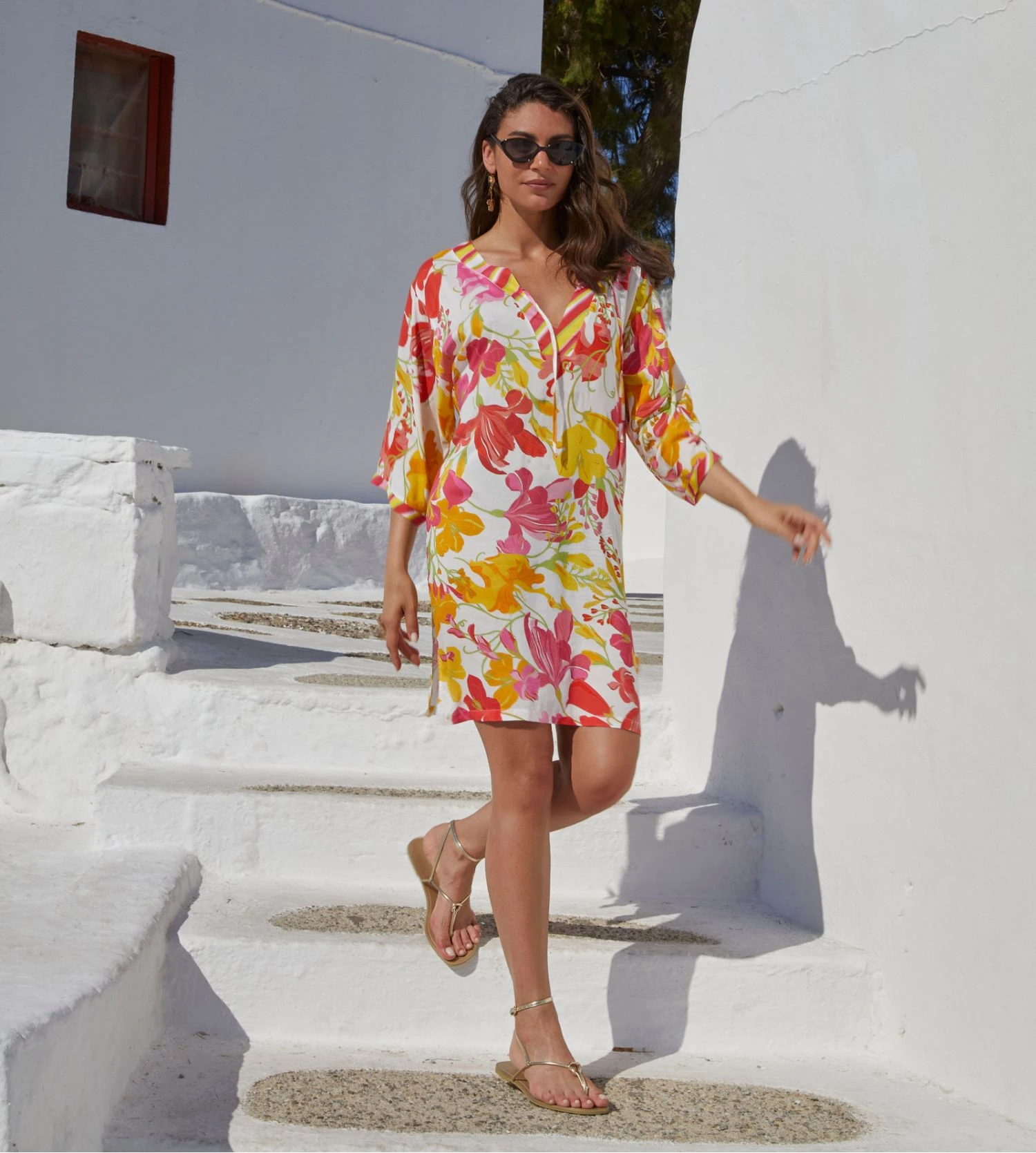 Lise Charmel Envolée Florale Bouquet Floral – Tunique de Plage Manches 3/4 en Voile de Viscose 7 Lise Charmel Envolée Florale Bouquet Floral – Tunique de Plage Manches 3/4 en Voile de Viscose – Image 5
