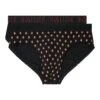 Hom Lot de 2 Slips Mini Etienne Black & Black Print – Coton Doux avec Ceinture Microfibre -Lingerie Sipp etienne mini 2p d042 black black print noir