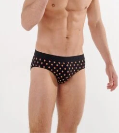 Hom Lot de 2 Slips Mini Etienne Black & Black Print – Coton Doux avec Ceinture Microfibre -Lingerie Sipp etienne mini 2p d042 black black print noir 4