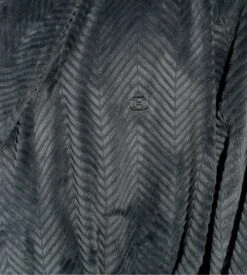 Hom EVEREST Grey Chevron Fleece Kimono Bathrobe – Short Soft Pilou Robe -Lingerie Sipp everest veste col chale pilou 00zu grey 5