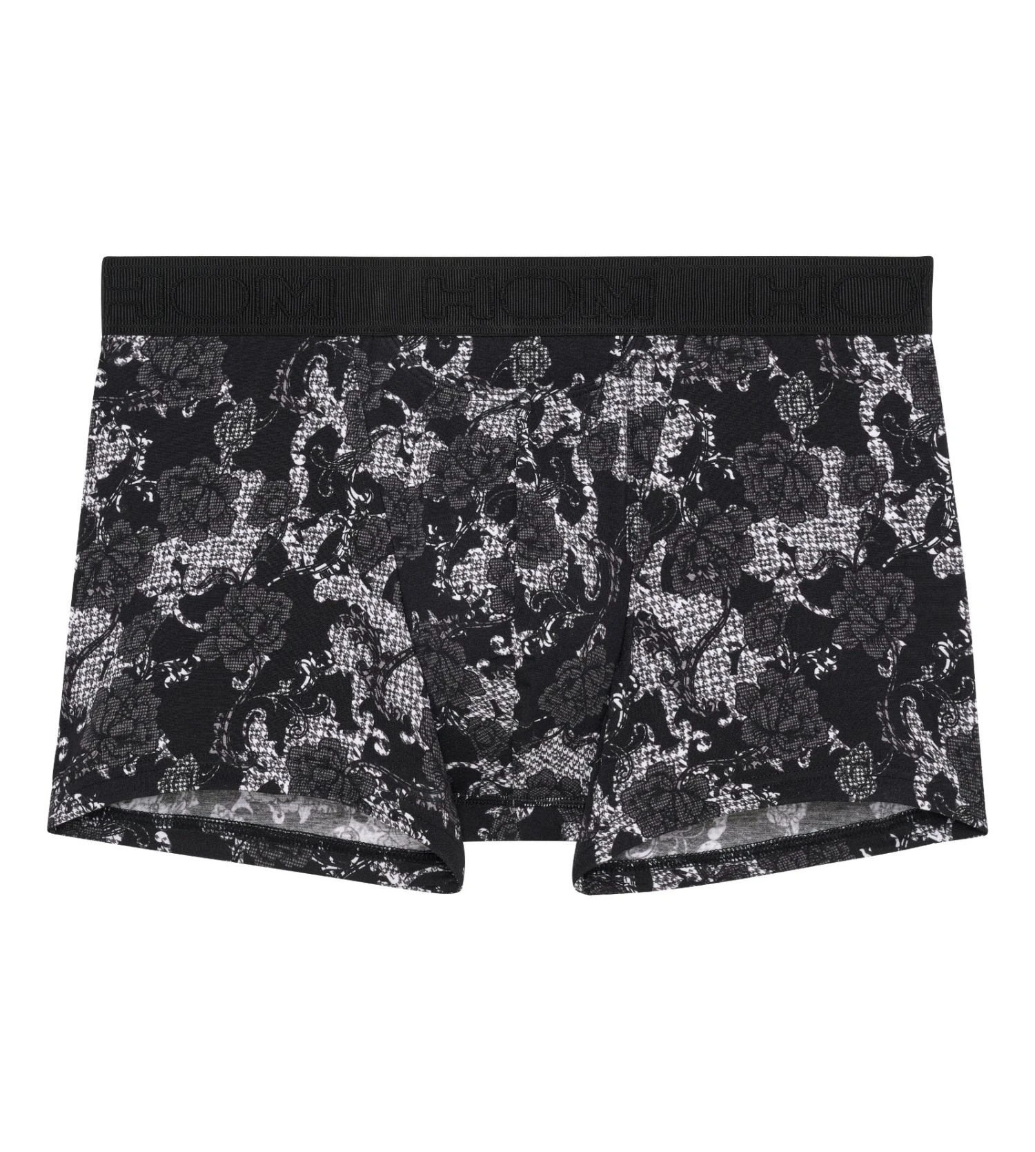 Hom Boxer Fleuri Noir Et Blanc Fairmont Avec Ouverture à L'avant 4 Hom Boxer Fleuri Noir Et Blanc Fairmont Avec Ouverture à L'avant – Image 2