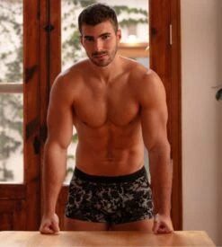 Hom Boxer Fleuri Noir Et Blanc Fairmont Avec Ouverture à L'avant 13 Hom Boxer Fleuri Noir Et Blanc Fairmont Avec Ouverture à L'avant -Lingerie Sipp fairmont boxer ho1 noir imprime fleuri 5