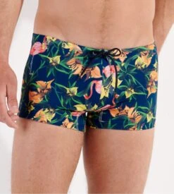 Hom Boxer De Bain Flamingo Navy Print -Lingerie Sipp flamingo boxer bain p0ra navy print bleu 4