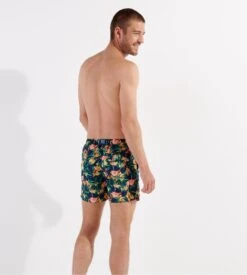 Hom Short de Plage Flamingo Navy Print – Maillot de Bain Imprimé Tropical à Séchage Rapide -Lingerie Sipp flamingo short de plage p0ra navy print bleu 3