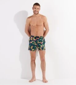 Hom Short de Plage Flamingo Navy Print – Maillot de Bain Imprimé Tropical à Séchage Rapide -Lingerie Sipp flamingo short de plage p0ra navy print bleu 6