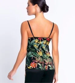 Lise Charmel Fleurs Étoiles Vert Floral – Caraco Luxe en Soie Imprimée -Lingerie Sipp fleurs etoiles caraco imprime bf 18067 eclat etoile 8