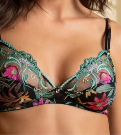 Lise Charmel Fleurs Étoiles Vert Éclat - Soutien-gorge Triangle Sans Armatures -Lingerie Sipp fleurs etoiles sg sans armature 18067 eclat etoile 3