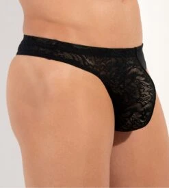 Hom String Homme en Dentelle Noire – Motif Cachemire Transparent et Confort Free Cut 10 Hom String Homme en Dentelle Noire – Motif Cachemire Transparent et Confort Free Cut -Lingerie Sipp free cut lace g string 0004 black noir 2