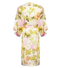 Lise Charmel Frisson d’Or Or Rose – Déshabillé en Satin de Viscose à Imprimé Floral -Lingerie Sipp frisson d or deshabille or rose 6