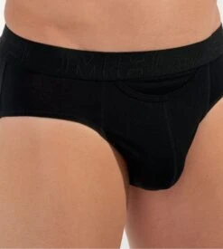 Lot de 2 Slips HOM Gabriele HO1 - Noir et Imprimé Géométrique - Coton Premium -Lingerie Sipp gabriele mini lot de 2 ho1 d042 black black print noir 2