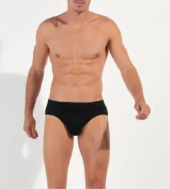 Lot de 2 Slips HOM Gabriele HO1 - Noir et Imprimé Géométrique - Coton Premium -Lingerie Sipp gabriele mini lot de 2 ho1 d042 black black print noir 5