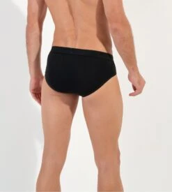 Lot de 2 Slips HOM Gabriele HO1 - Noir et Imprimé Géométrique - Coton Premium -Lingerie Sipp gabriele mini lot de 2 ho1 d042 black black print noir 7