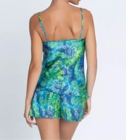 Lise Charmel Grâce Aquatique Floral Aqua – Caraco en Soie et Broderie Italienne -Lingerie Sipp grace aquatique caraco soie floral aqua lise charmel 3