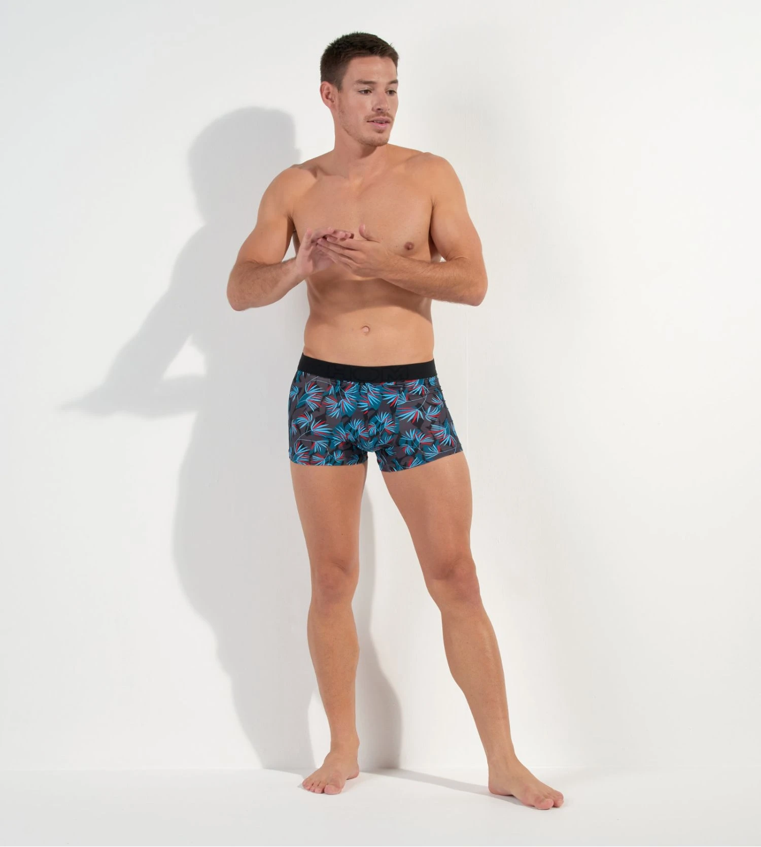 Hom Hanoi HO1 Boxer Briefs – Dark Grey Graphic Print with Horizontal Opening 7 Hom Hanoi HO1 Boxer Briefs – Dark Grey Graphic Print with Horizontal Opening – Image 5