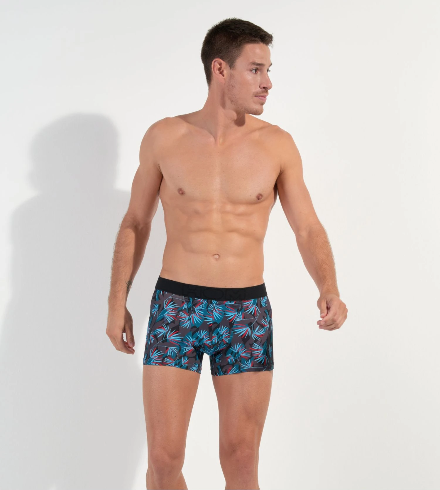 Hom Hanoi HO1 Boxer Briefs – Dark Grey Graphic Print with Horizontal Opening 8 Hom Hanoi HO1 Boxer Briefs – Dark Grey Graphic Print with Horizontal Opening – Image 6