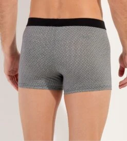 Boxer HOM Herbie Noir et Blanc – Imprimé Géométrique en Coton & Modal -Lingerie Sipp herbie boxer h i004 black print noir 3