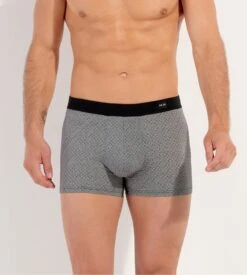 Boxer HOM Herbie Noir et Blanc – Imprimé Géométrique en Coton & Modal -Lingerie Sipp herbie boxer h i004 black print noir 4