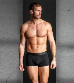 Boxer HOM HO1 Noir en Coton Modal – Sous-vêtement avec Ouverture Horizontale Iconique -Lingerie Sipp ho1 boxer noir coton 5