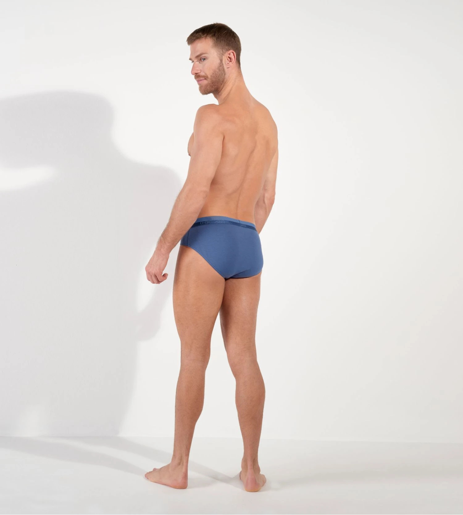 HOM Slip Mini HO1 Bleu Jeans – Ouverture Horizontale en Coton Modal 7 HOM Slip Mini HO1 Bleu Jeans – Ouverture Horizontale en Coton Modal – Image 5