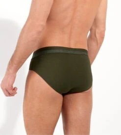 HOM Slip Mini HO1 Vert Kaki – Sous-vêtement Homme Ouverture Horizontale Coton Modal 11 HOM Slip Mini HO1 Vert Kaki – Sous-vêtement Homme Ouverture Horizontale Coton Modal -Lingerie Sipp ho1 mini briefs ho1 00dk dark khaki 3