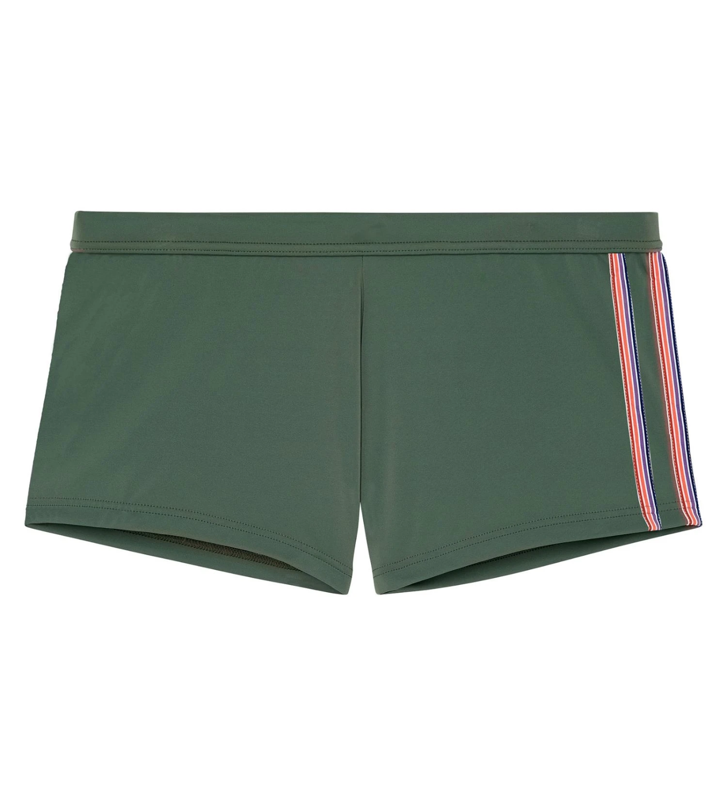 Hom Nautical Cup Vert Kaki – Bandes Latérales Sportives Boxer de Bain 4 Hom Nautical Cup Vert Kaki – Bandes Latérales Sportives Boxer de Bain – Image 2