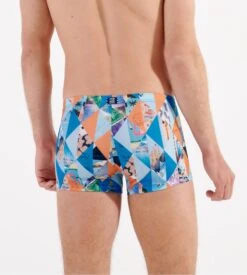 Hom Boxer De Bain PORT CROS Blue Print -Lingerie Sipp hom port cros boxer bain blue print 7