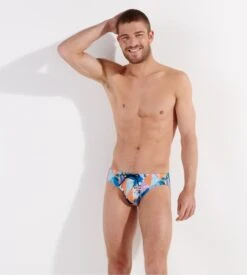 Hom Slip De Bain Mini PORT CROS Blue Print -Lingerie Sipp hom port cros slip bain bleu 6