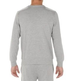 Hom Grey Mélange Sport Lounge Sweatshirt – Premium V-Stitch Cotton Blend Crewneck 8 Hom Grey Mélange Sport Lounge Sweatshirt – Premium V-Stitch Cotton Blend Crewneck -Lingerie Sipp hom sport lounge sweat gris 2
