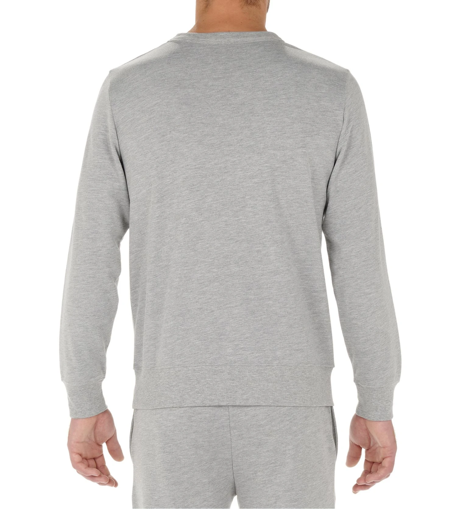 Hom Grey Mélange Sport Lounge Sweatshirt – Premium V-Stitch Cotton Blend Crewneck 5 Hom Grey Mélange Sport Lounge Sweatshirt – Premium V-Stitch Cotton Blend Crewneck – Image 3