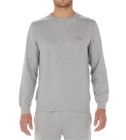 Hom Grey Mélange Sport Lounge Sweatshirt – Premium V-Stitch Cotton Blend Crewneck 9 Hom Grey Mélange Sport Lounge Sweatshirt – Premium V-Stitch Cotton Blend Crewneck -Lingerie Sipp hom sport lounge sweat gris 3