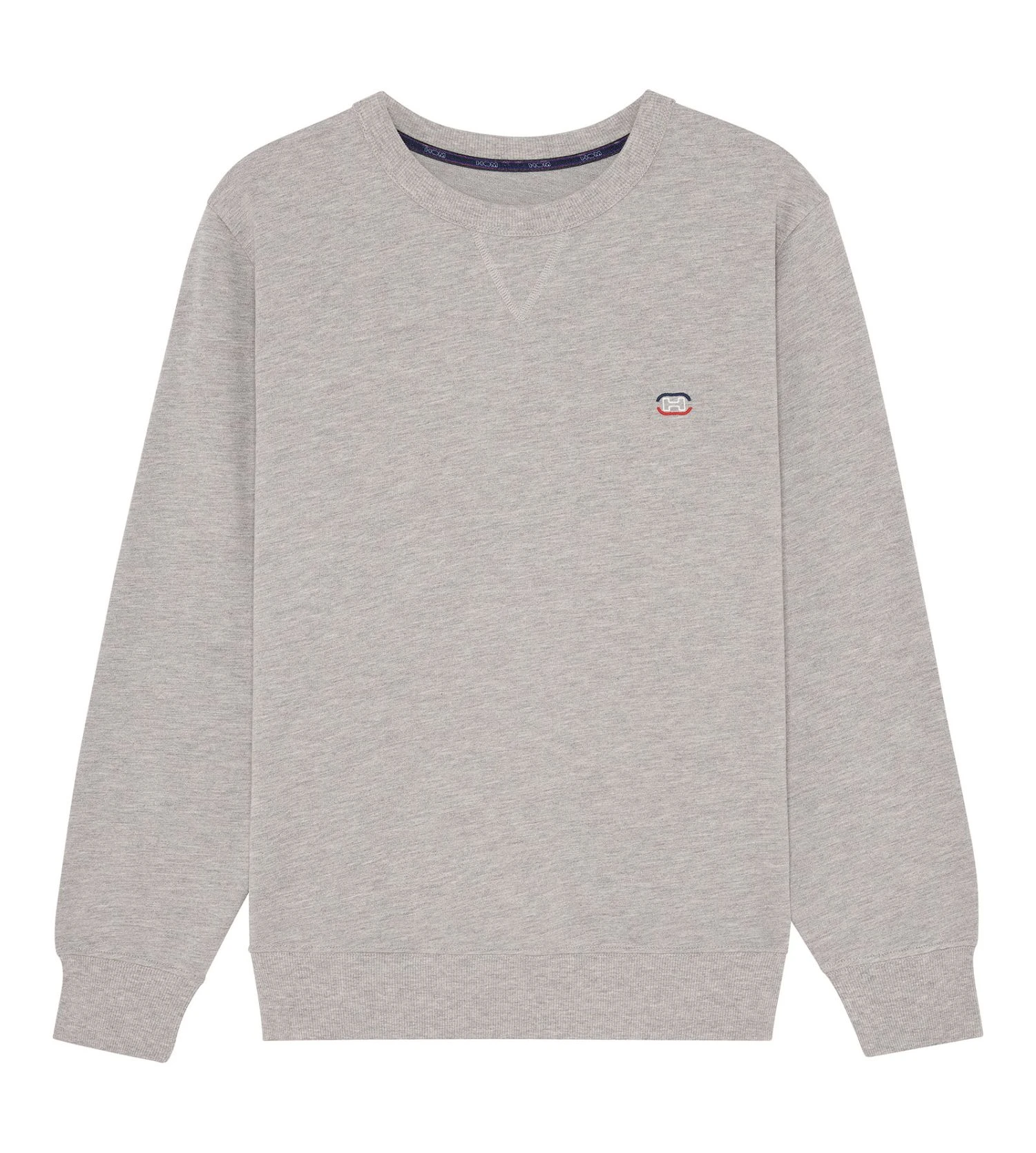 Hom Grey Mélange Sport Lounge Sweatshirt – Premium V-Stitch Cotton Blend Crewneck 3 Hom Grey Mélange Sport Lounge Sweatshirt – Premium V-Stitch Cotton Blend Crewneck