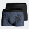 Impetus Lot de 2 Boxers Homme en Lyocell Bleu et Noir – Gamme Éco-responsable I am what I wear