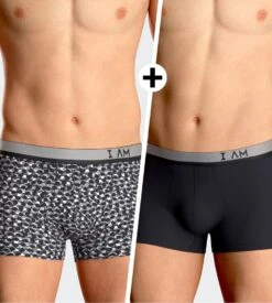 Impetus I am what I wear Navy & Navy/White - Lot de 2 Boxers en Lyocell Éco-Responsable -Lingerie Sipp i am boxer lot de 2 lyocell nbf86 navy white navy 7