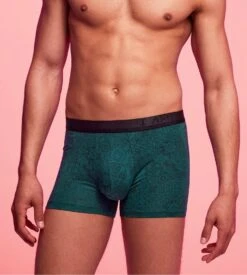 Impetus I AM WHAT I WEAR Green & Black Botanical Print - Premium Lyocell Boxer Briefs -Lingerie Sipp i am boxer lyocell imprime gn077 green black 5