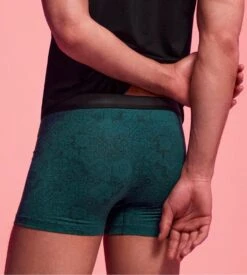 Impetus I AM WHAT I WEAR Green & Black Botanical Print - Premium Lyocell Boxer Briefs -Lingerie Sipp i am boxer lyocell imprime gn077 green black 6