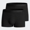Lot de 2 Boxers I AM en Microfibre Noir à Rayures – Sous-vêtements Homme Sport & Chic Impetus