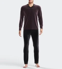 Eden Park Pyjama Thermo Homme en Velours Aubergine – Ensemble de Nuit en Coton Haut de Gamme 8 Eden Park Pyjama Thermo Homme en Velours Aubergine – Ensemble de Nuit en Coton Haut de Gamme -Lingerie Sipp imp tdh pyj v velours thermo bd010 aubergine 1