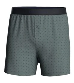 Caleçon Flottant Impetus Marine et Vert – Imprimé Géométrique en Modal et Coton Premium