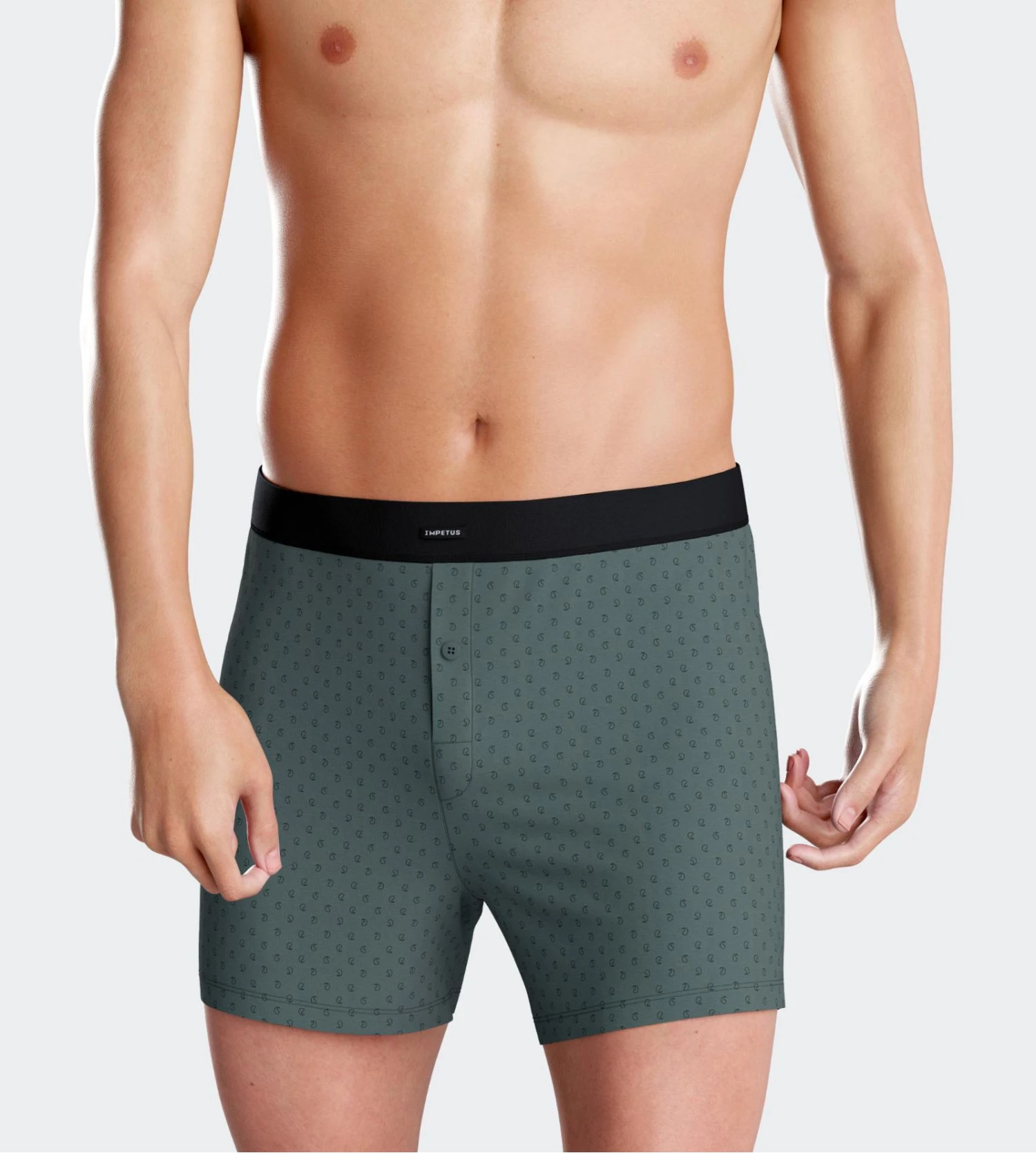 Caleçon Flottant Impetus Imprimé Marine et Vert – Sous-vêtement Homme en Coton Premium 5 Caleçon Flottant Impetus Imprimé Marine et Vert – Sous-vêtement Homme en Coton Premium – Image 3