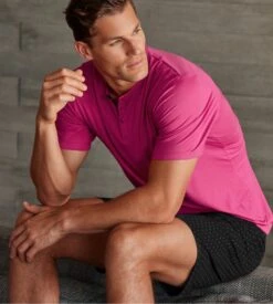 Pyjama Court En Modal Pour Homme Marine/Framboise