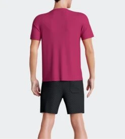 Pyjama Court En Modal Pour Homme Marine/Framboise -Lingerie Sipp impetus pyj h tunisien court modal nb039 marine framboise 4